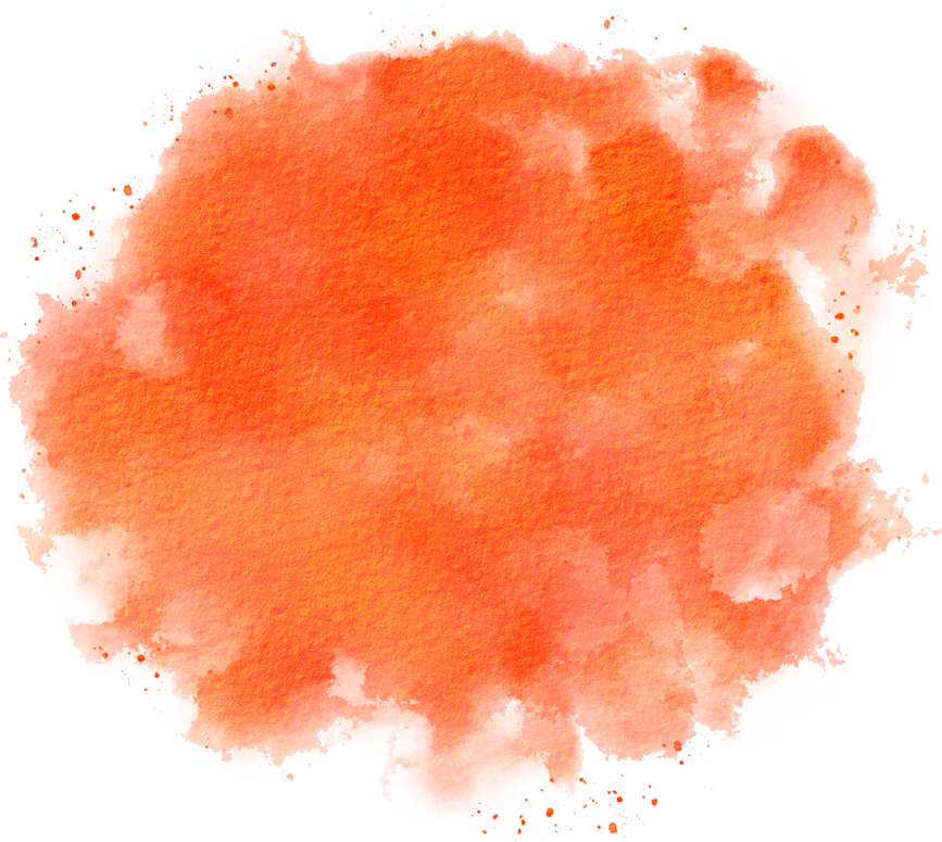 Orange Splash Watercolor Paint